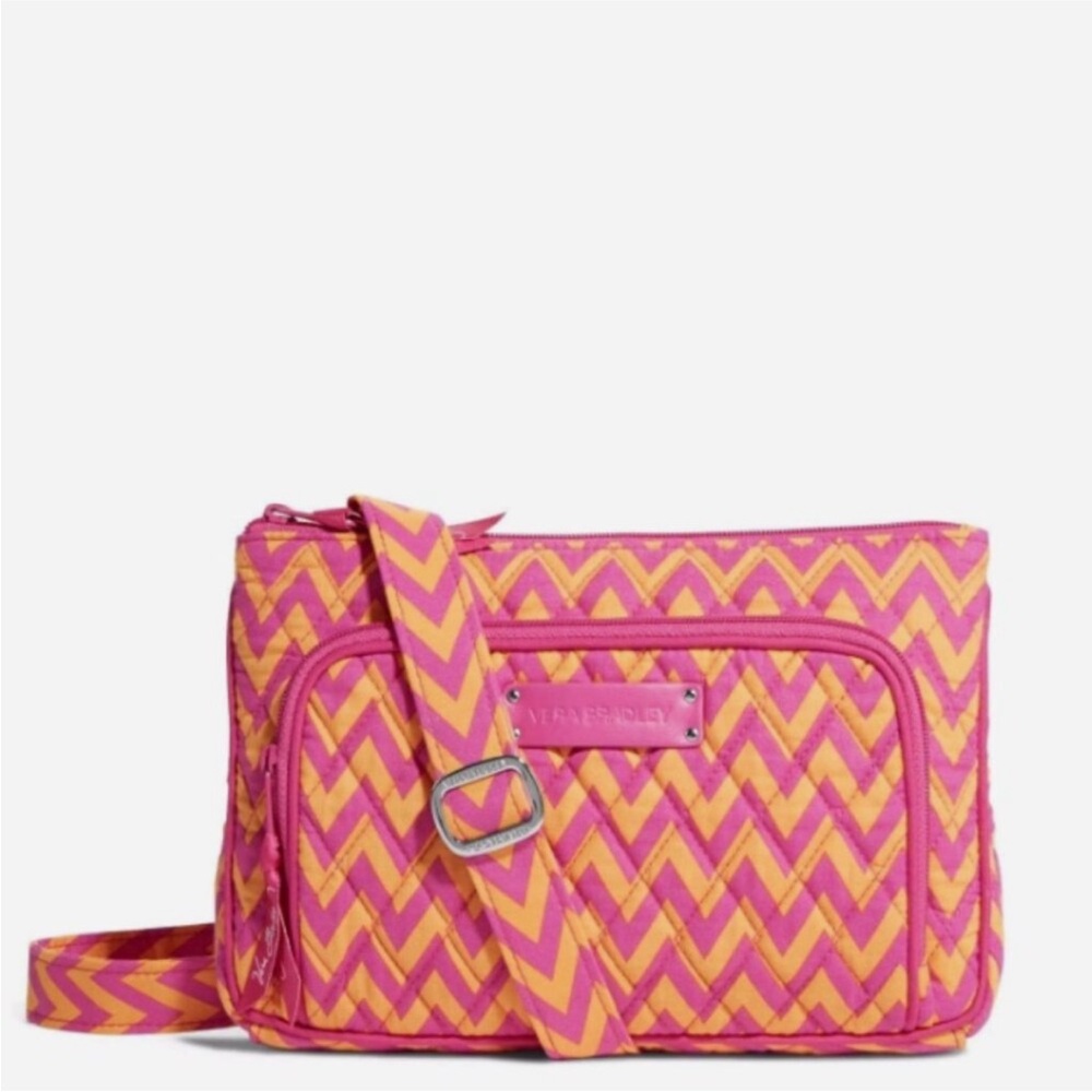 Vera Bradley‎ Pink and Yellow Crossbody Bag
